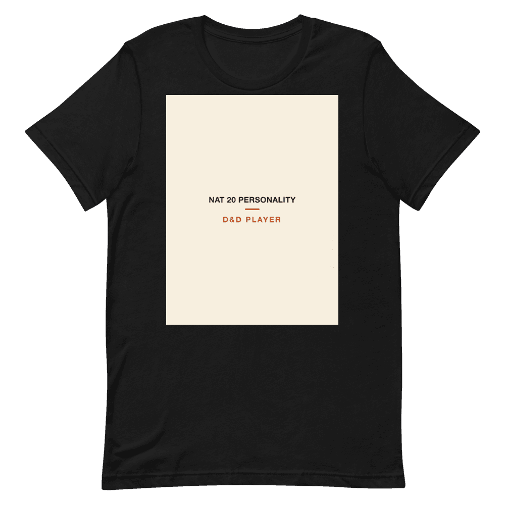 D&D Player Tee — Nat 20 Personality
